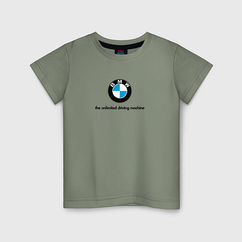 Детская футболка BMW the unlimited driving machine / Авокадо – фото 1