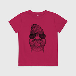Футболка хлопковая детская Утка на стиле, цвет: маджента