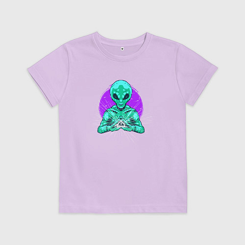 Детская футболка Инопланетянин с масонским знаком / Лаванда – фото 1
