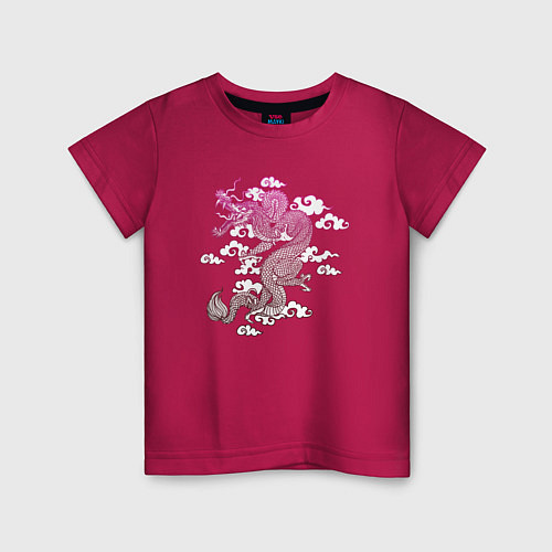 Детская футболка Китайский дракон символ года / Маджента – фото 1