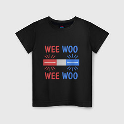 Футболка хлопковая детская Wee woo, цвет: черный