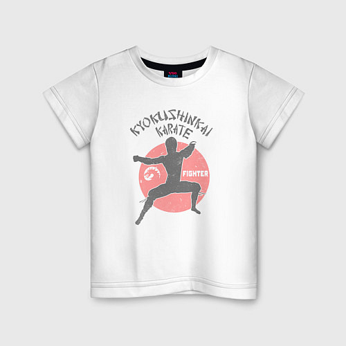 Детская футболка Боец карате кекусинкай / Белый – фото 1