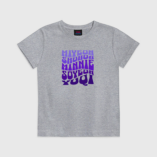 Детская футболка G I-dle k-idols / Меланж – фото 1