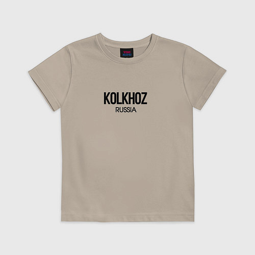 Детская футболка Kolkhoz / Миндальный – фото 1