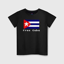 Футболка хлопковая детская Free Cuba, цвет: черный