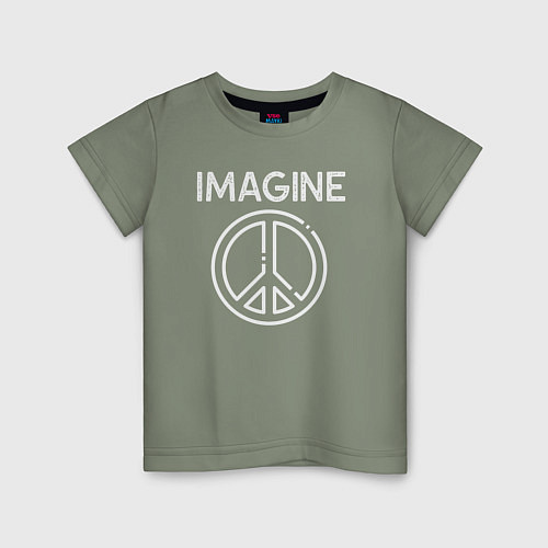 Детская футболка Imagine peace / Авокадо – фото 1