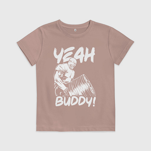 Детская футболка Ронни Коулман / Пыльно-розовый – фото 1