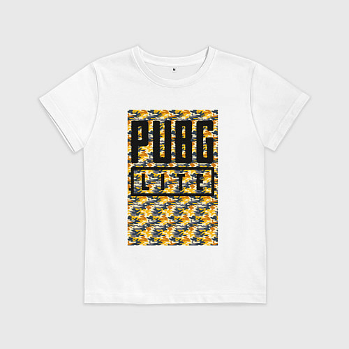 Детская футболка Pabg жёлтый милитари / Белый – фото 1