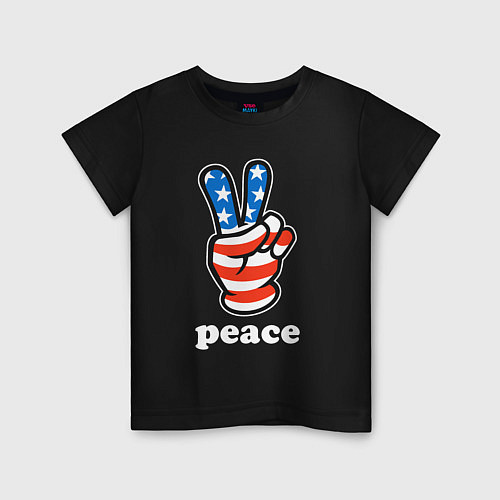 Детская футболка USA peace / Черный – фото 1