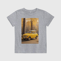 Детская футболка Желтый ретро автомобиль
