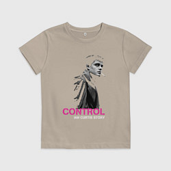 Футболка хлопковая детская Joy Division - Control film, цвет: миндальный