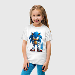 Футболка хлопковая детская Sonic - poster style, цвет: белый — фото 2