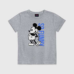 Футболка хлопковая детская So funny Mickey, цвет: меланж