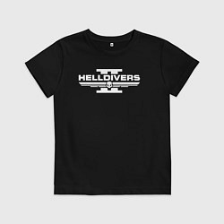 Футболка хлопковая детская Helldivers 2: Logo, цвет: черный