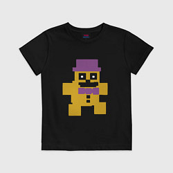 Футболка хлопковая детская Fnaf psychic friend, цвет: черный
