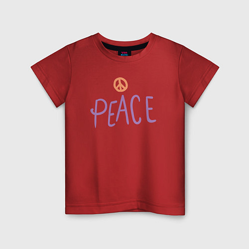 Детская футболка My peace / Красный – фото 1