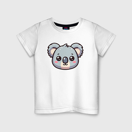Детская футболка Мордочка коалы / Белый – фото 1