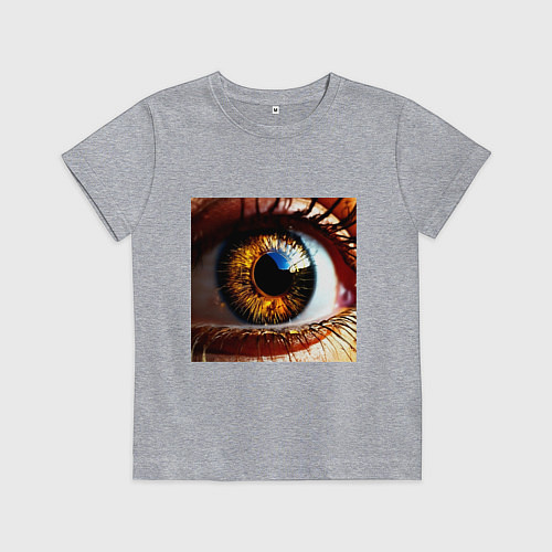 Детская футболка Золотой карий глаз в стиле стимпанк / Меланж – фото 1