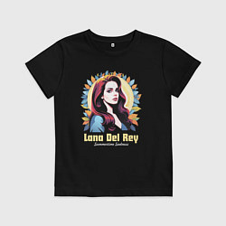 Футболка хлопковая детская Lana Del Rey Summertime Sadness, цвет: черный