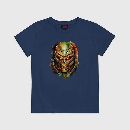 Детская футболка Doom slayer skull / Тёмно-синий – фото 1