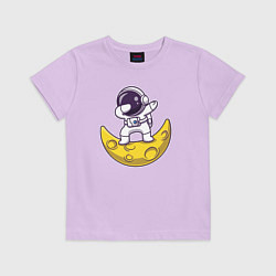 Футболка хлопковая детская Dab space, цвет: лаванда
