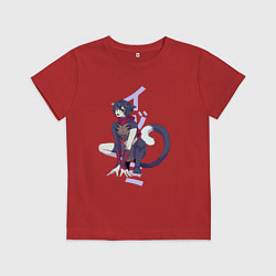 Футболка хлопковая детская Подземелье вкусностей - Изуцуми, цвет: красный