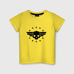Футболка хлопковая детская Helldivers 2: Stars Logo, цвет: желтый