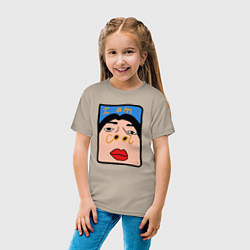 Футболка хлопковая детская I am cool, цвет: миндальный — фото 2