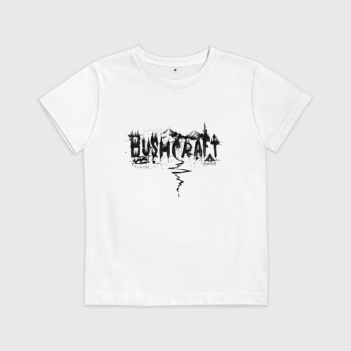Детская футболка Бушкрафт - дикая природа / Белый – фото 1