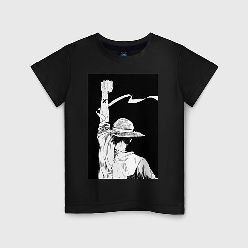 Детская футболка Ван Пис Луффи Монки Д / Черный – фото 1