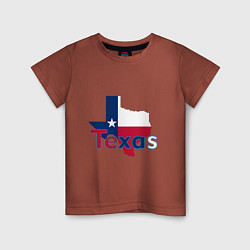 Футболка хлопковая детская Texas, цвет: кирпичный