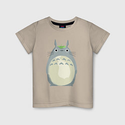 Футболка хлопковая детская Neighbor Totoro, цвет: миндальный