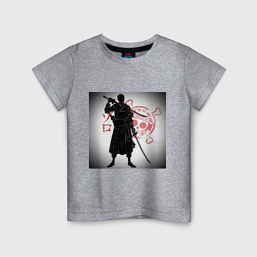 Детская футболка Ван Пис Зоро Ророноа / Меланж – фото 1