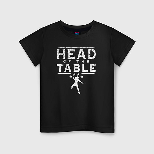 Детская футболка WWE Roman Reigns Head of the Table / Черный – фото 1