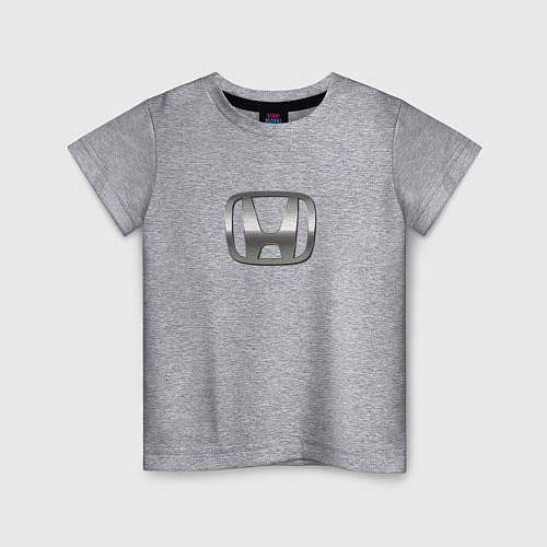 Детская футболка Honda logo auto grey / Меланж – фото 1