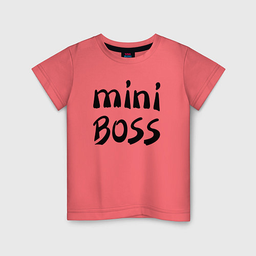 Детская футболка Mini boss / Коралловый – фото 1