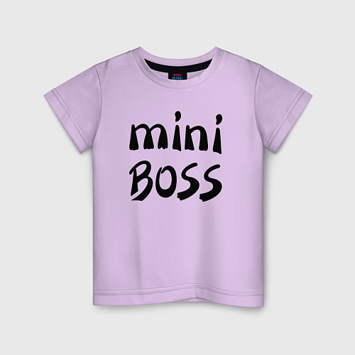 Детская футболка Mini boss / Лаванда – фото 1