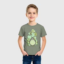 Футболка хлопковая детская Green Totoro, цвет: авокадо — фото 2