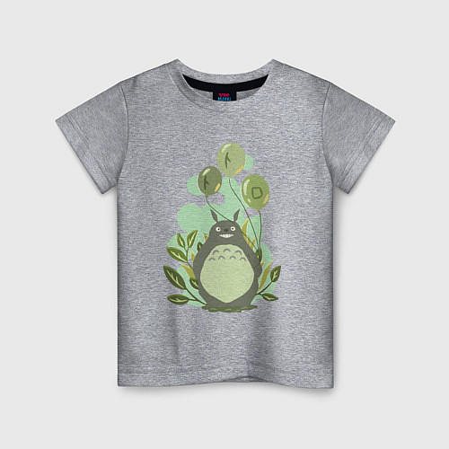 Детская футболка Green Totoro / Меланж – фото 1