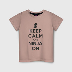 Детская футболка Keep calm and ninja on