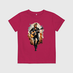 Футболка хлопковая детская Солист Калео, цвет: маджента