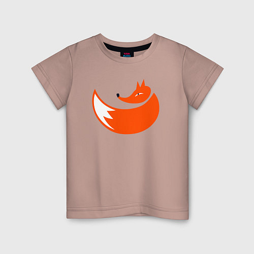 Детская футболка Foxy fox / Пыльно-розовый – фото 1