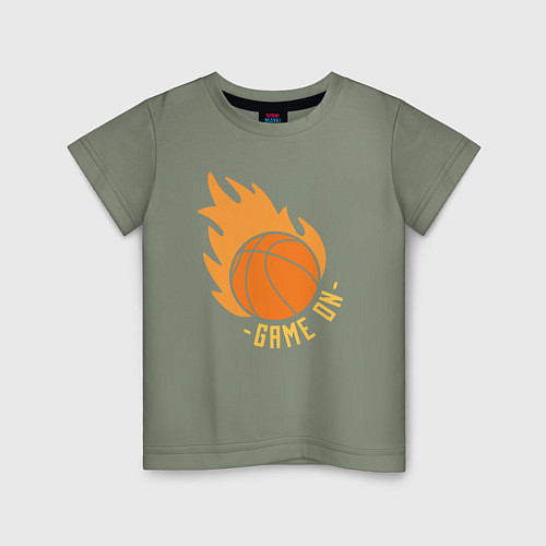 Детская футболка Game on basketball / Авокадо – фото 1