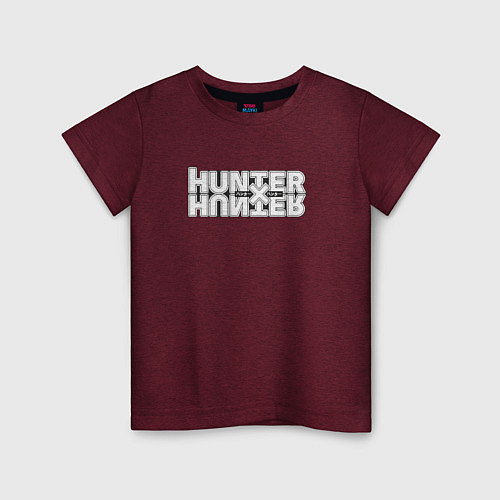 Детская футболка Hunter x hunter Охотник / Меланж-бордовый – фото 1