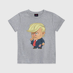 Футболка хлопковая детская Мистер Трамп, цвет: меланж