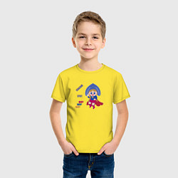 Футболка хлопковая детская Супергероиня спасает мир, цвет: желтый — фото 2