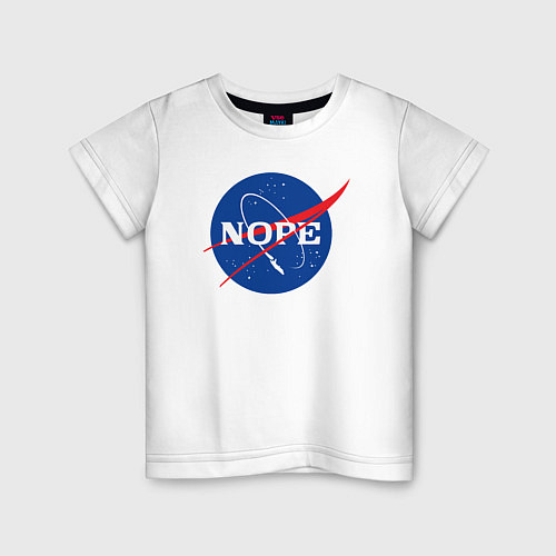 Детская футболка Nope NASA / Белый – фото 1