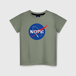 Футболка хлопковая детская Nope NASA, цвет: авокадо