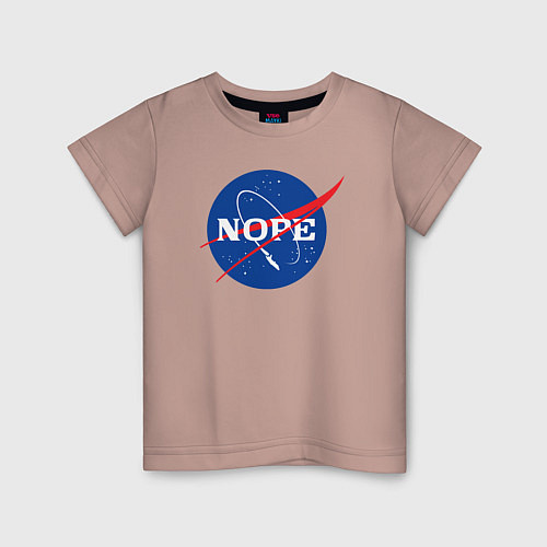 Детская футболка Nope NASA / Пыльно-розовый – фото 1