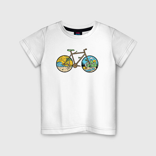 Детская футболка Nature bike / Белый – фото 1